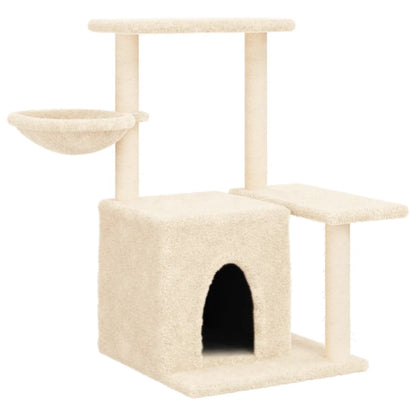 Cat Tree with Sisal Scratching Posts Cream 83 cm