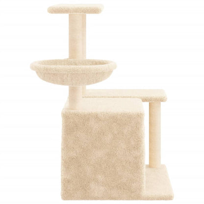 Cat Tree with Sisal Scratching Posts Cream 83 cm