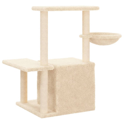 Cat Tree with Sisal Scratching Posts Cream 83 cm