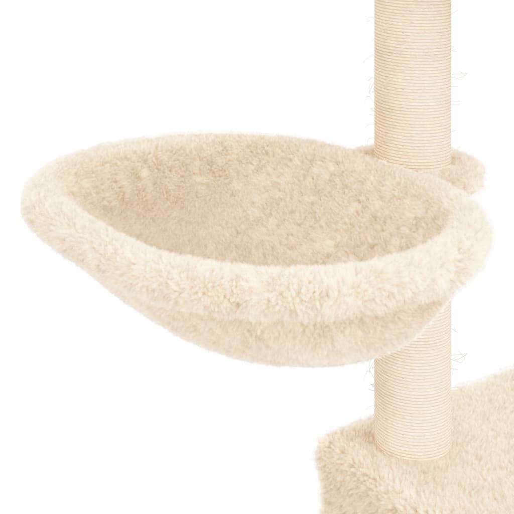 Cat Tree with Sisal Scratching Posts Cream 83 cm