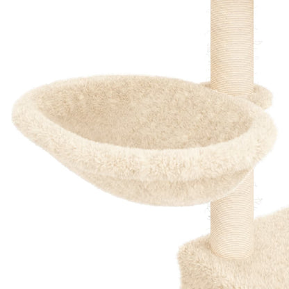 Cat Tree with Sisal Scratching Posts Cream 83 cm