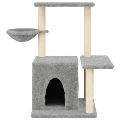 Cat Tree with Sisal Scratching Posts Light Grey 83 cm