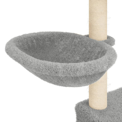 Cat Tree with Sisal Scratching Posts Light Grey 83 cm