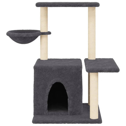 Cat Tree with Sisal Scratching Posts Dark Grey 83 cm