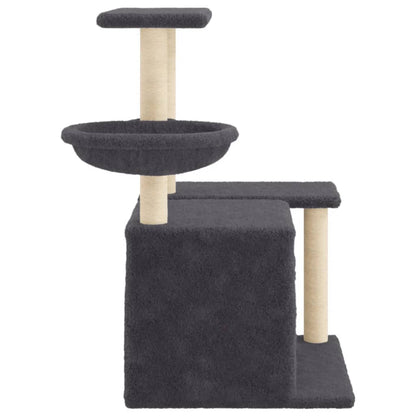 Cat Tree with Sisal Scratching Posts Dark Grey 83 cm