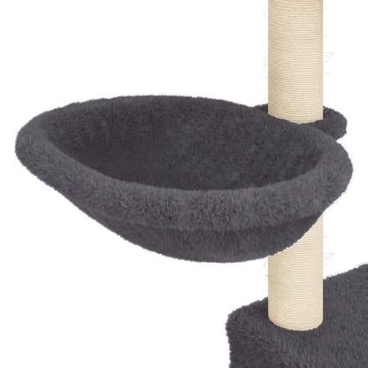 Cat Tree with Sisal Scratching Posts Dark Grey 83 cm