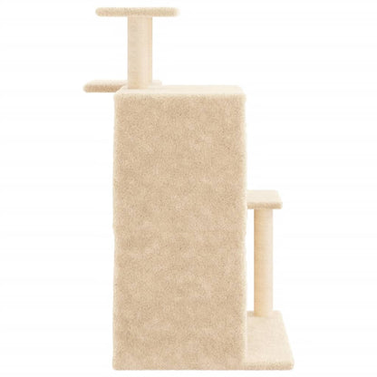 Cat Tree with Sisal Scratching Posts Cream 97 cm