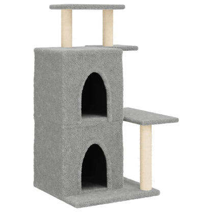 Cat Tree with Sisal Scratching Posts Light Grey 97 cm