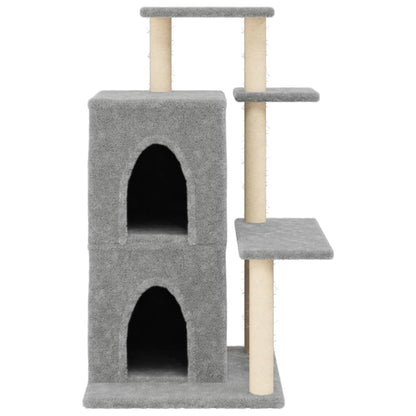 Cat Tree with Sisal Scratching Posts Light Grey 97 cm