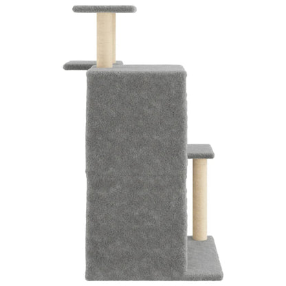 Cat Tree with Sisal Scratching Posts Light Grey 97 cm