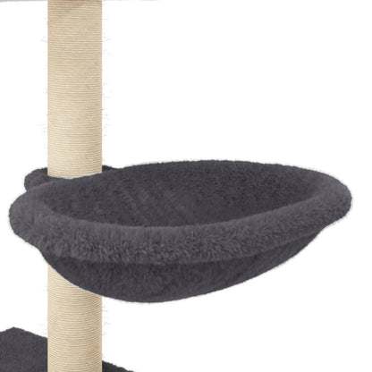 Cat Tree with Sisal Scratching Posts Dark Grey 117 cm