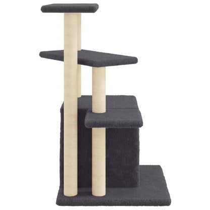 Cat Tree with Sisal Scratching Posts Dark Grey 83.5 cm