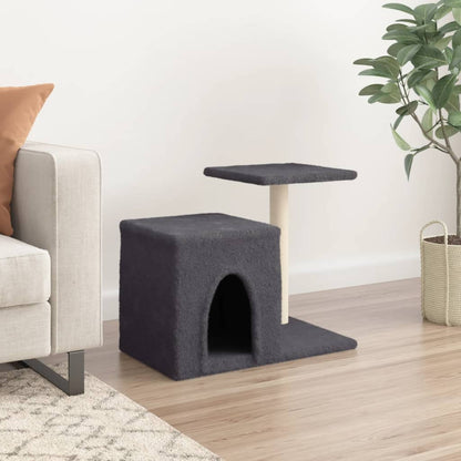 Cat Tree with Sisal Scratching Posts Dark Grey 50.5 cm