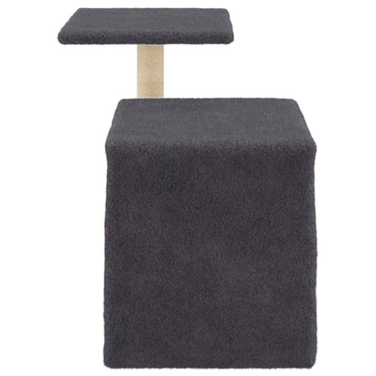 Cat Tree with Sisal Scratching Posts Dark Grey 50.5 cm
