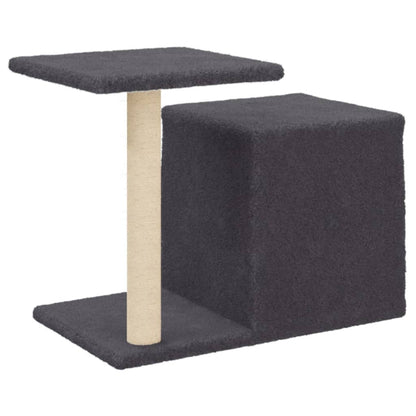Cat Tree with Sisal Scratching Posts Dark Grey 50.5 cm