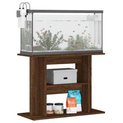 Aquarium Stand Brown Oak 80x35x60 cm Engineered Wood