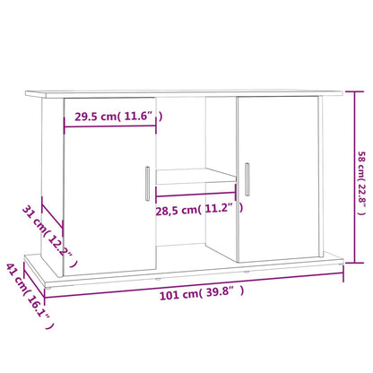 Aquarium Stand Black 101x41x58 cm Engineered Wood