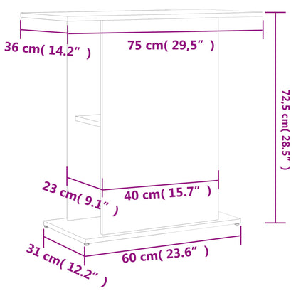 Aquarium Stand White 75x36x72.5 cm Engineered Wood