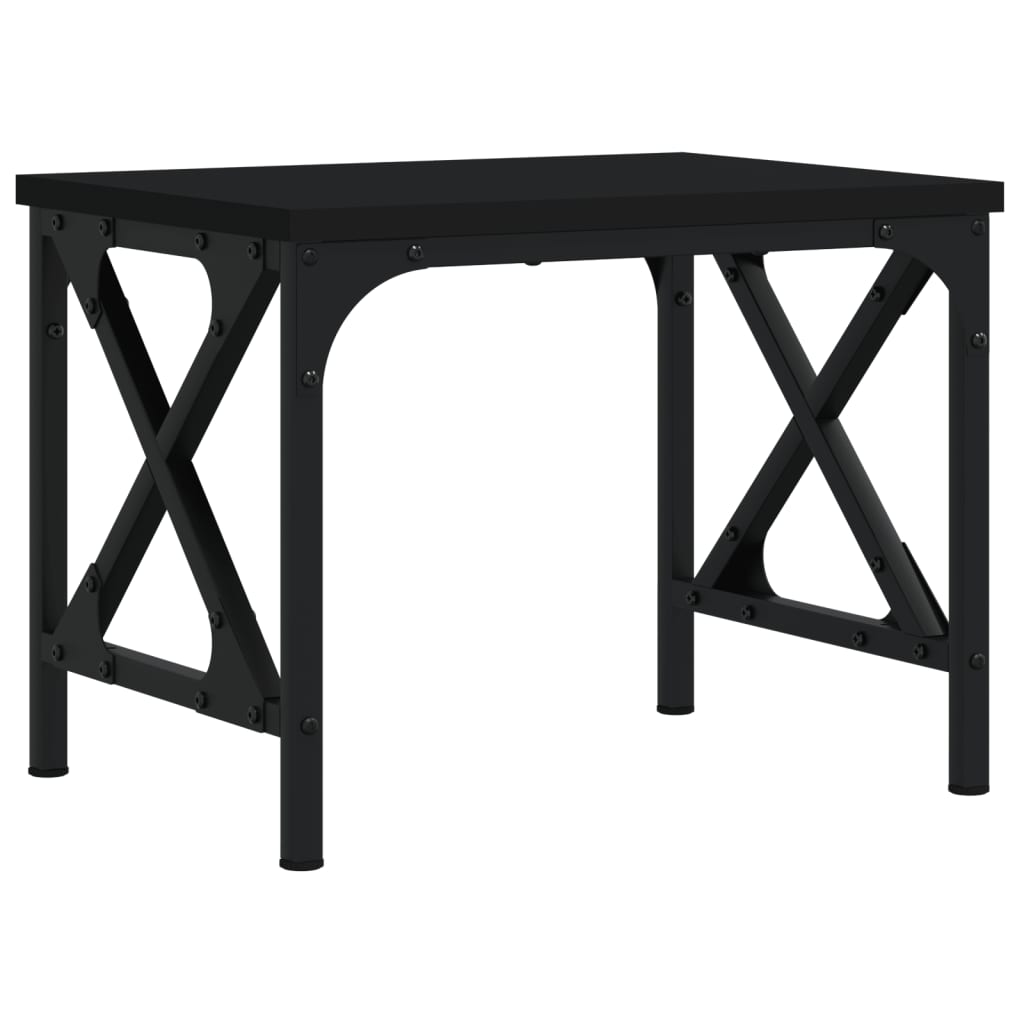 Printer Stand Black 40x30x31 cm Engineered Wood