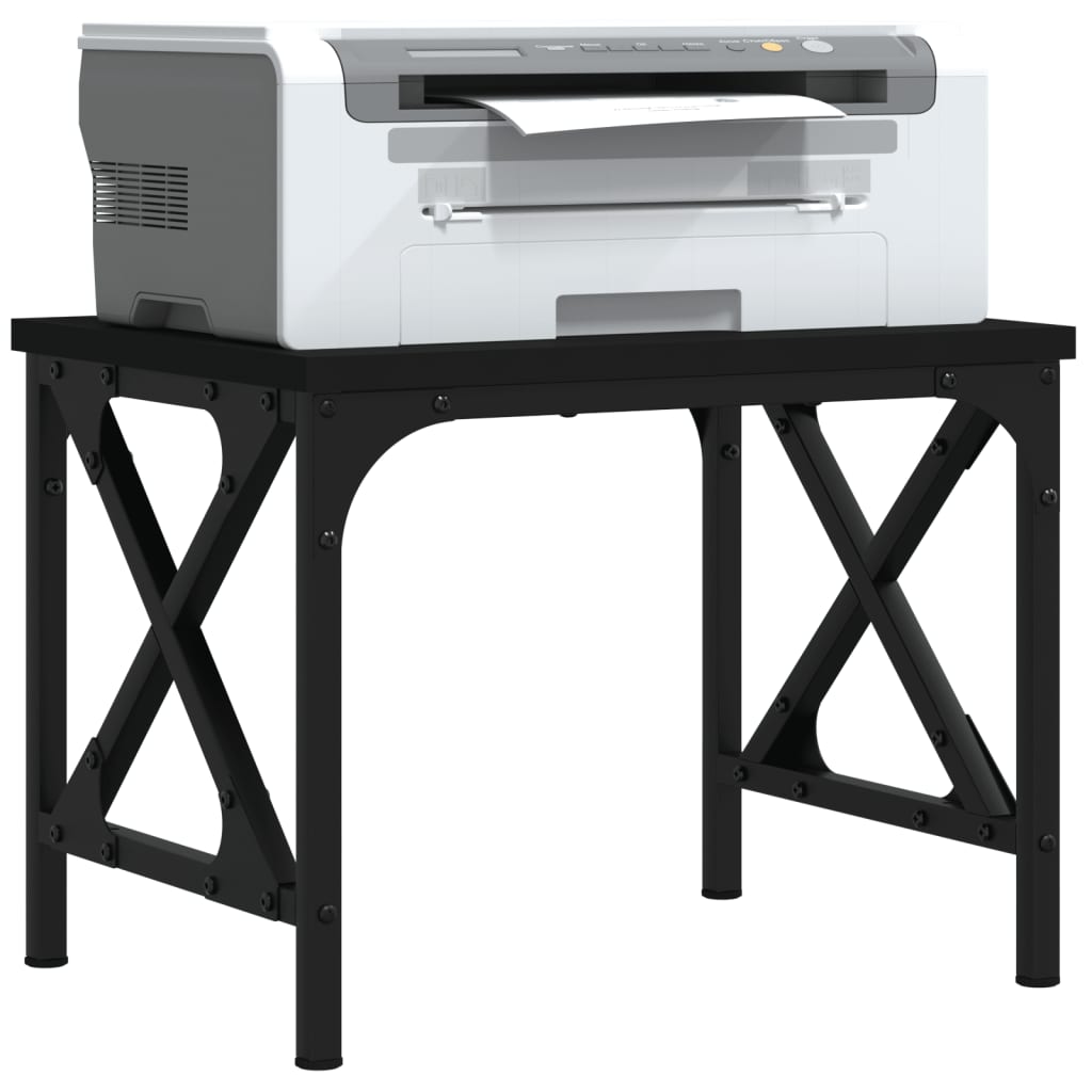 Printer Stand Black 40x30x31 cm Engineered Wood