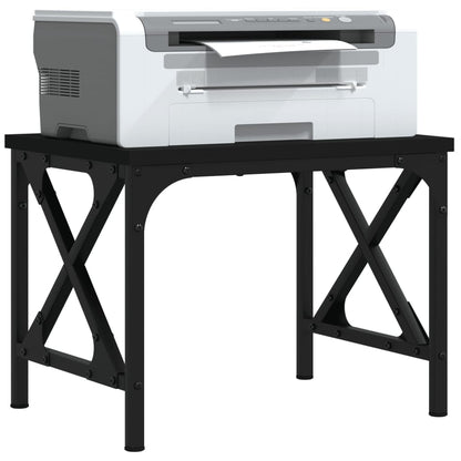 Printer Stand Black 40x30x31 cm Engineered Wood