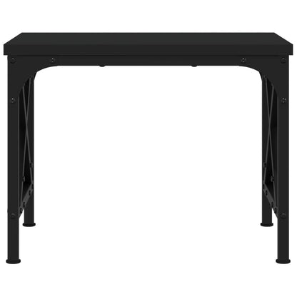 Printer Stand Black 40x30x31 cm Engineered Wood