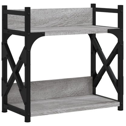 Printer Stand 2-Tier Grey Sonoma 40x20x40 cm Engineered Wood
