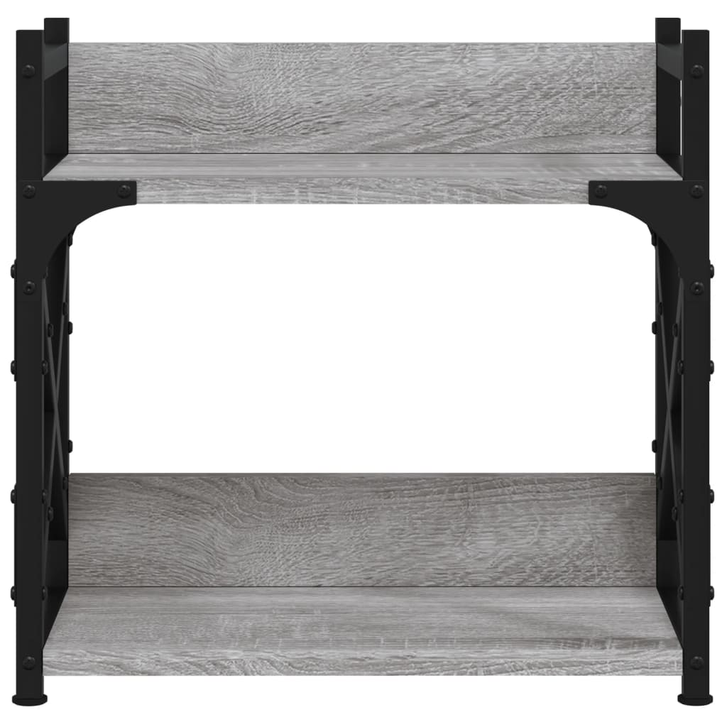 Printer Stand 2-Tier Grey Sonoma 40x20x40 cm Engineered Wood