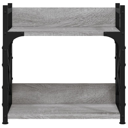 Printer Stand 2-Tier Grey Sonoma 40x20x40 cm Engineered Wood
