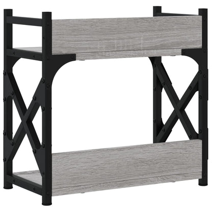 Printer Stand 2-Tier Grey Sonoma 40x20x40 cm Engineered Wood