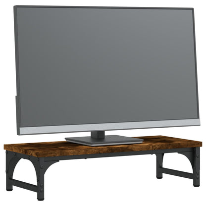 Monitor Stand Smoked Oak 55x23x14 cm Engineered Wood