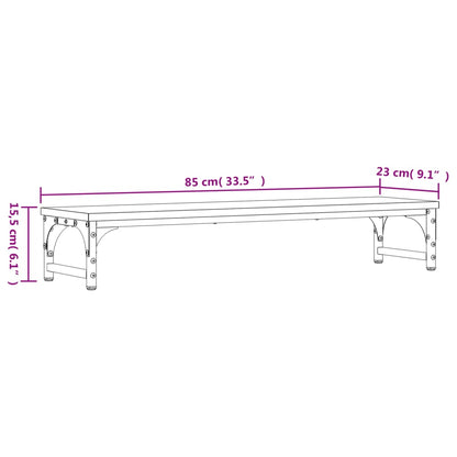 Monitor Stand Black 85x23x15.5 cm Engineered Wood