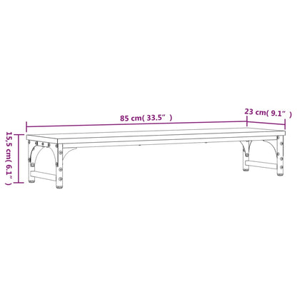 Monitor Stand Brown Oak 85x23x15.5 cm Engineered Wood