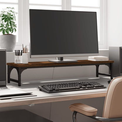 Monitor Stand Brown Oak 85x23x15.5 cm Engineered Wood