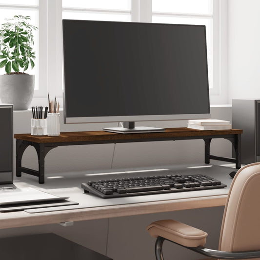 Monitor Stand Brown Oak 85x23x15.5 cm Engineered Wood