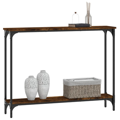 Console Table Smoked Oak 100x22.5x75 cm Engineered Wood