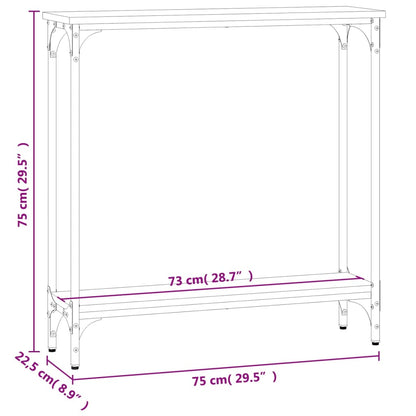 Console Table Sonoma Oak 75x22.5x75 cm Engineered Wood