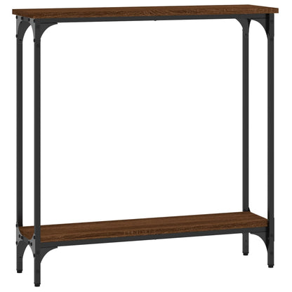 Console Table Brown Oak 75x22.5x75 cm Engineered Wood