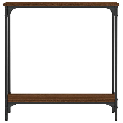 Console Table Brown Oak 75x22.5x75 cm Engineered Wood