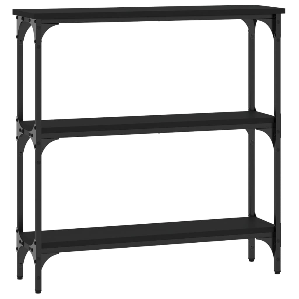 Console Table Black 75x22.5x75 cm Engineered Wood