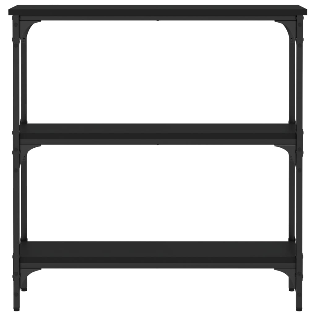 Console Table Black 75x22.5x75 cm Engineered Wood