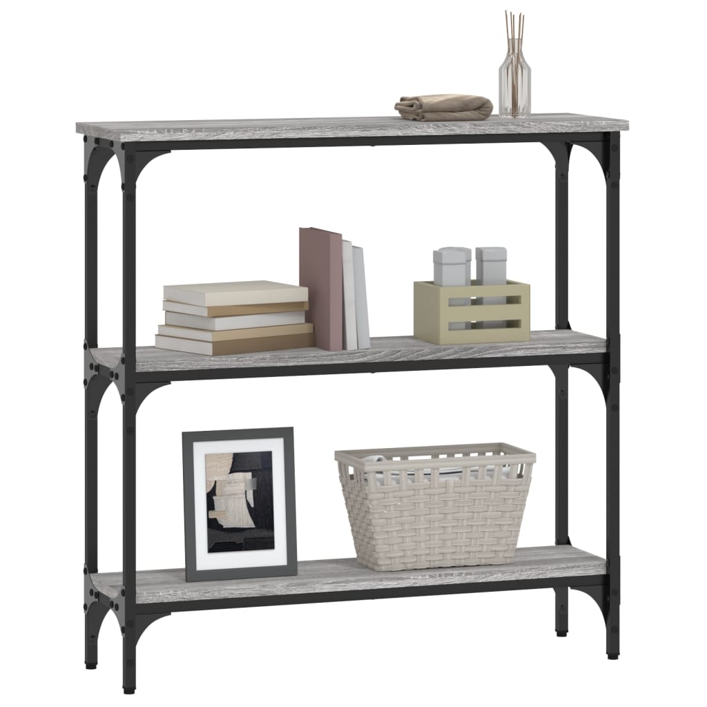 Console Table Grey Sonoma 75x22.5x75 cm Engineered Wood