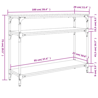 Console Table Sonoma Oak 100x29x75 cm Engineered Wood
