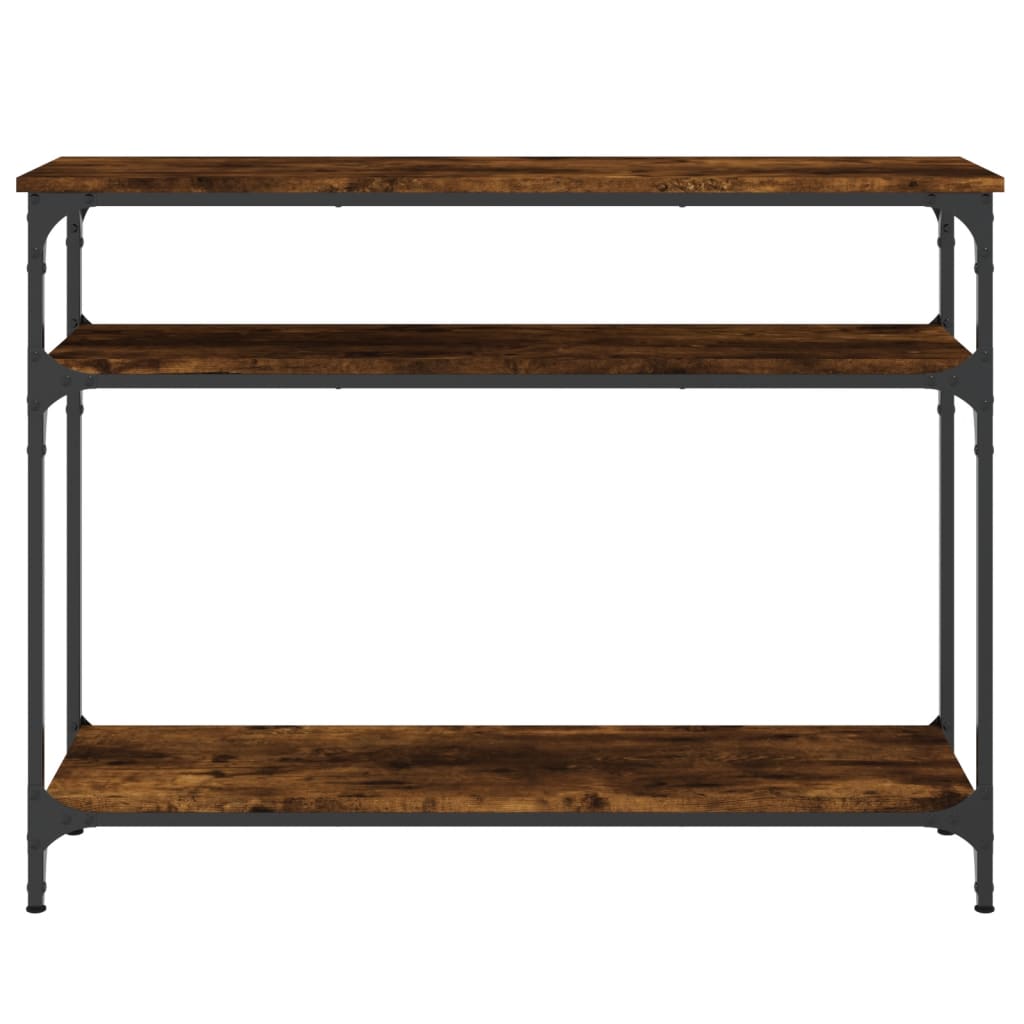 Console Table Smoked Oak 100x29x75 cm Engineered Wood
