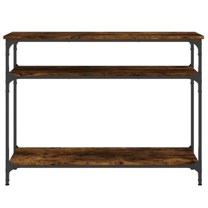 Console Table Smoked Oak 100x29x75 cm Engineered Wood