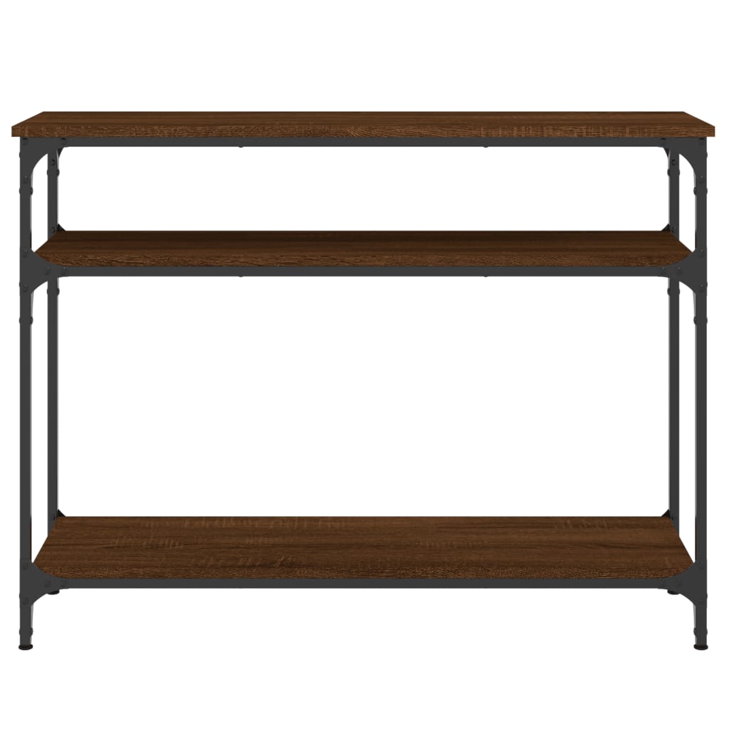 Console Table Brown Oak 100x29x75 cm Engineered Wood