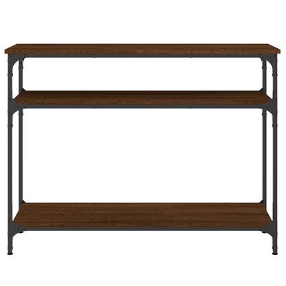Console Table Brown Oak 100x29x75 cm Engineered Wood
