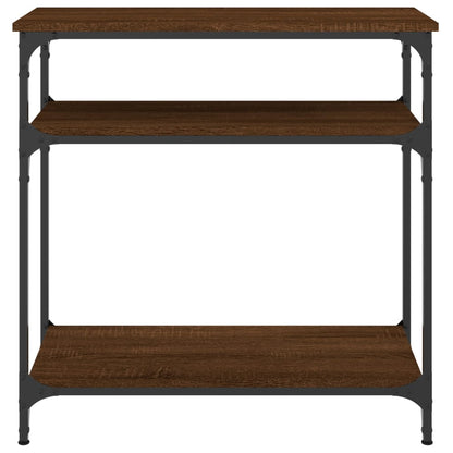 Console Table Brown Oak 75x29x75 cm Engineered Wood