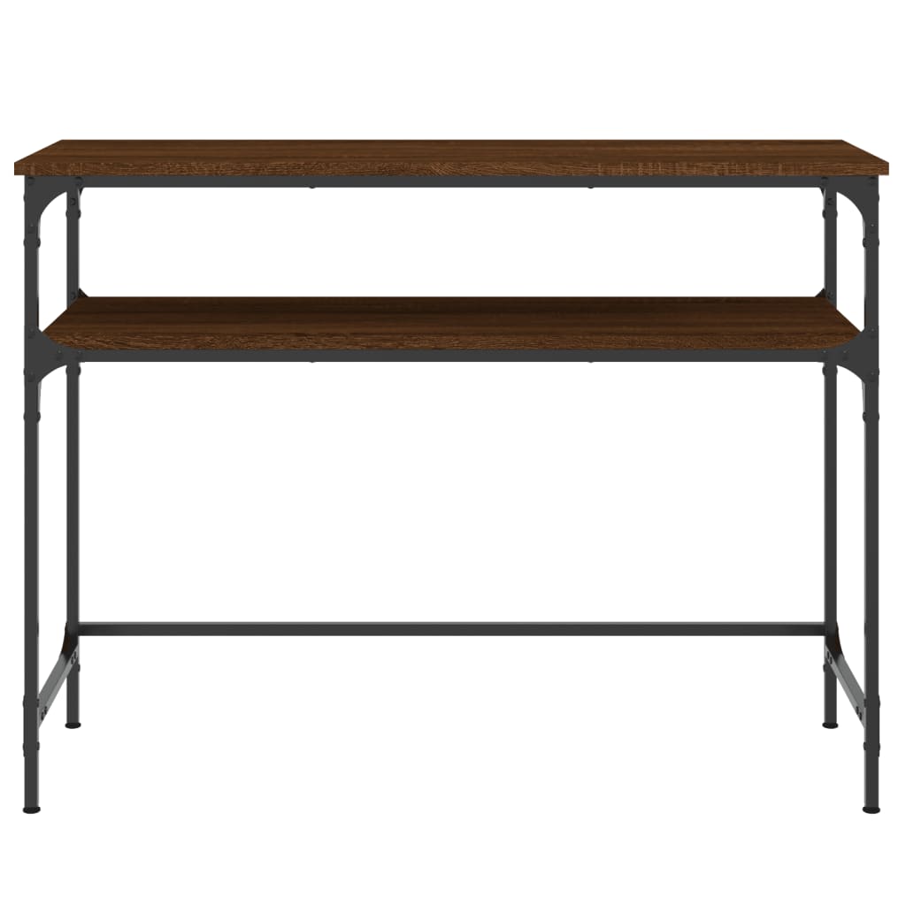 Console Table Brown Oak 100x35.5x75 cm Engineered Wood