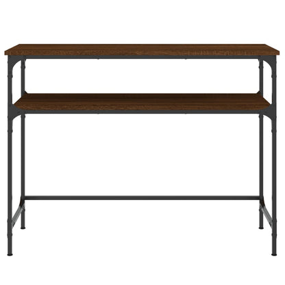 Console Table Brown Oak 100x35.5x75 cm Engineered Wood